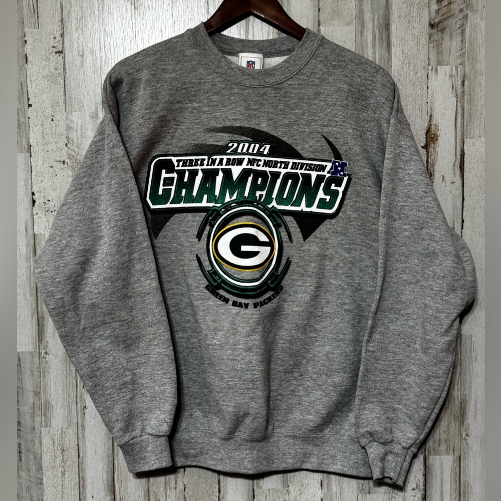 Vintage‎ Green Bay Packers 2004 Champions Crewneck Medium